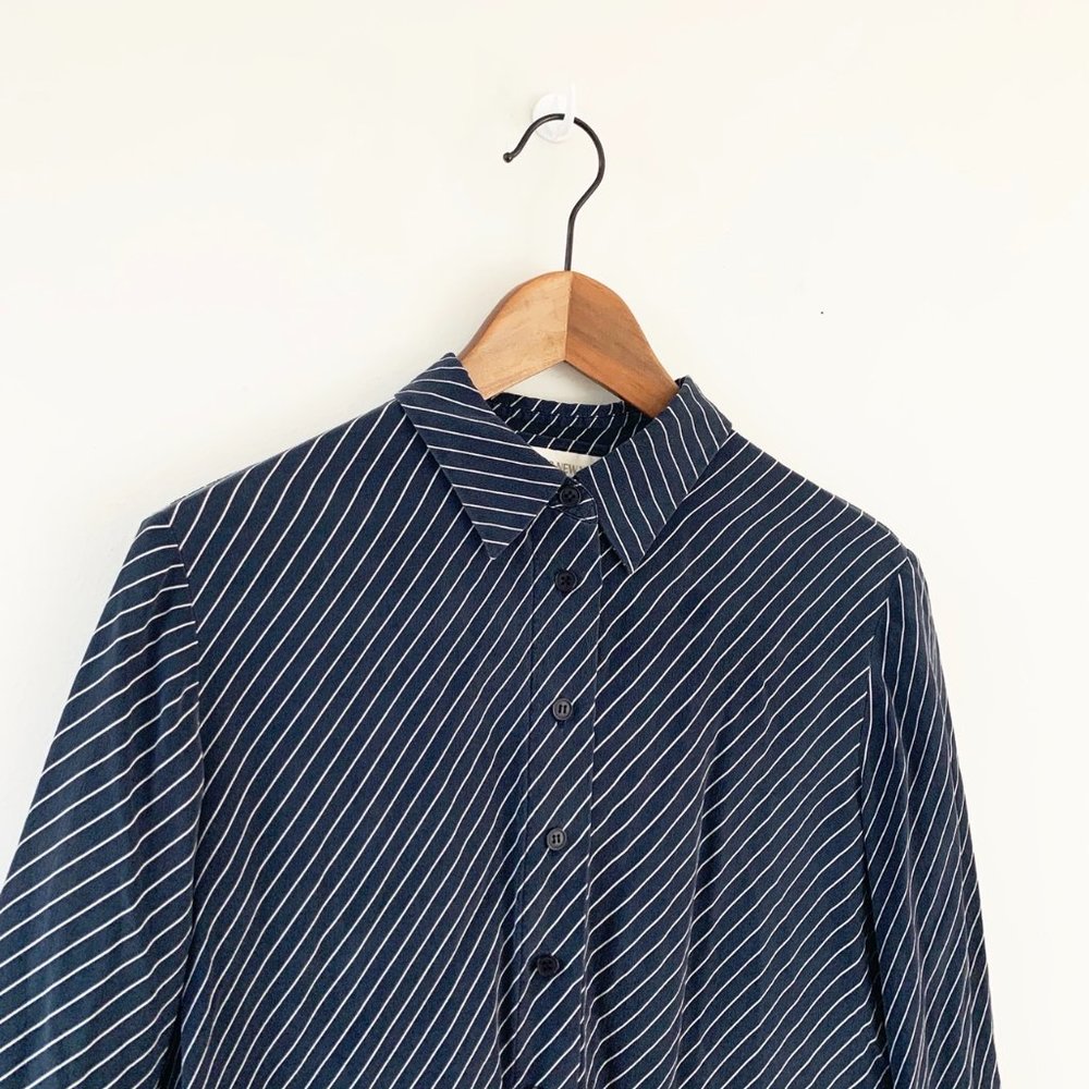 Vintage Jones New York Striped Silk Blouse